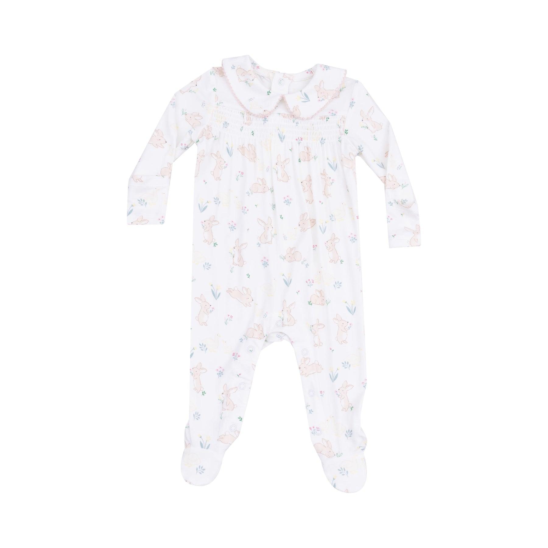 Angel Dear Joli Rosette - Smocked Peter Pan Snap Footie main image 1