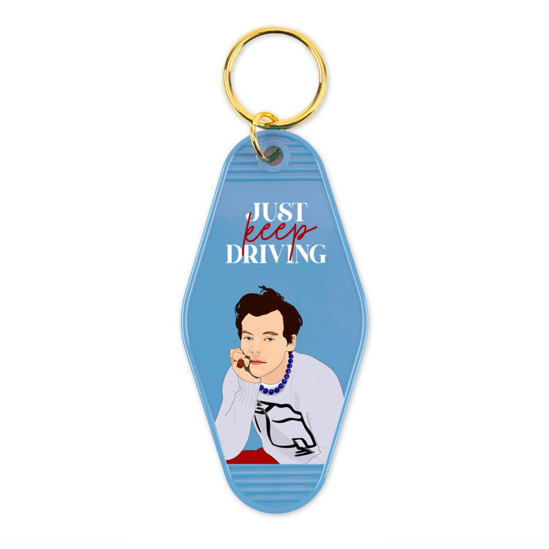 Keychain | Harry Styles Just Keep Driving Motel Keychain | Shop Trimmings