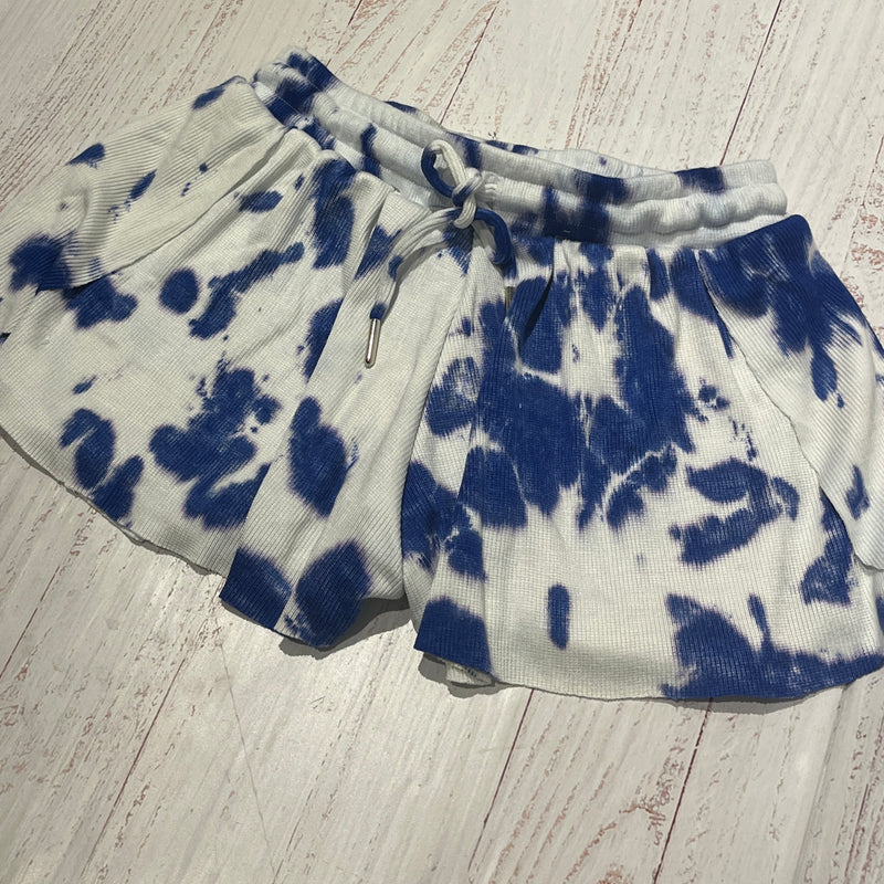Tween Bottoms | Shorts- Royal Blue Tie Dye | Flowers by Zoe