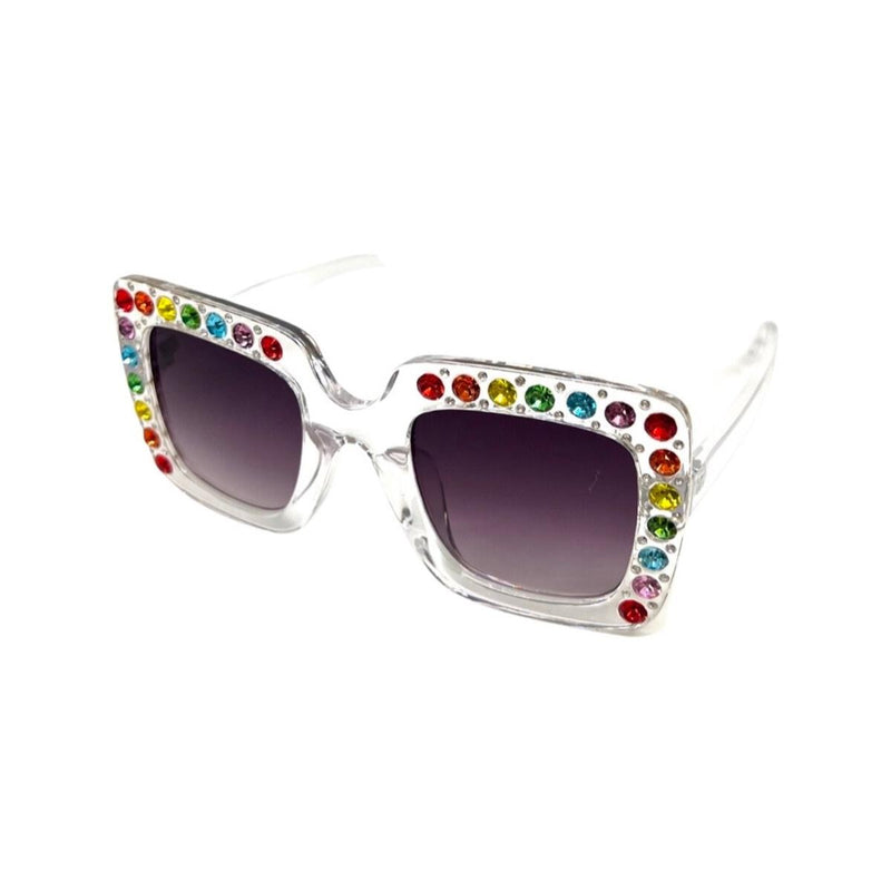 Girls Sunglasses | Square Crystallized Rainbow | Bari Lynn Accessories