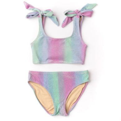 Girls Swimwear | Shimmer Bunny Bikini- Ocean Ombre | Shade Critters