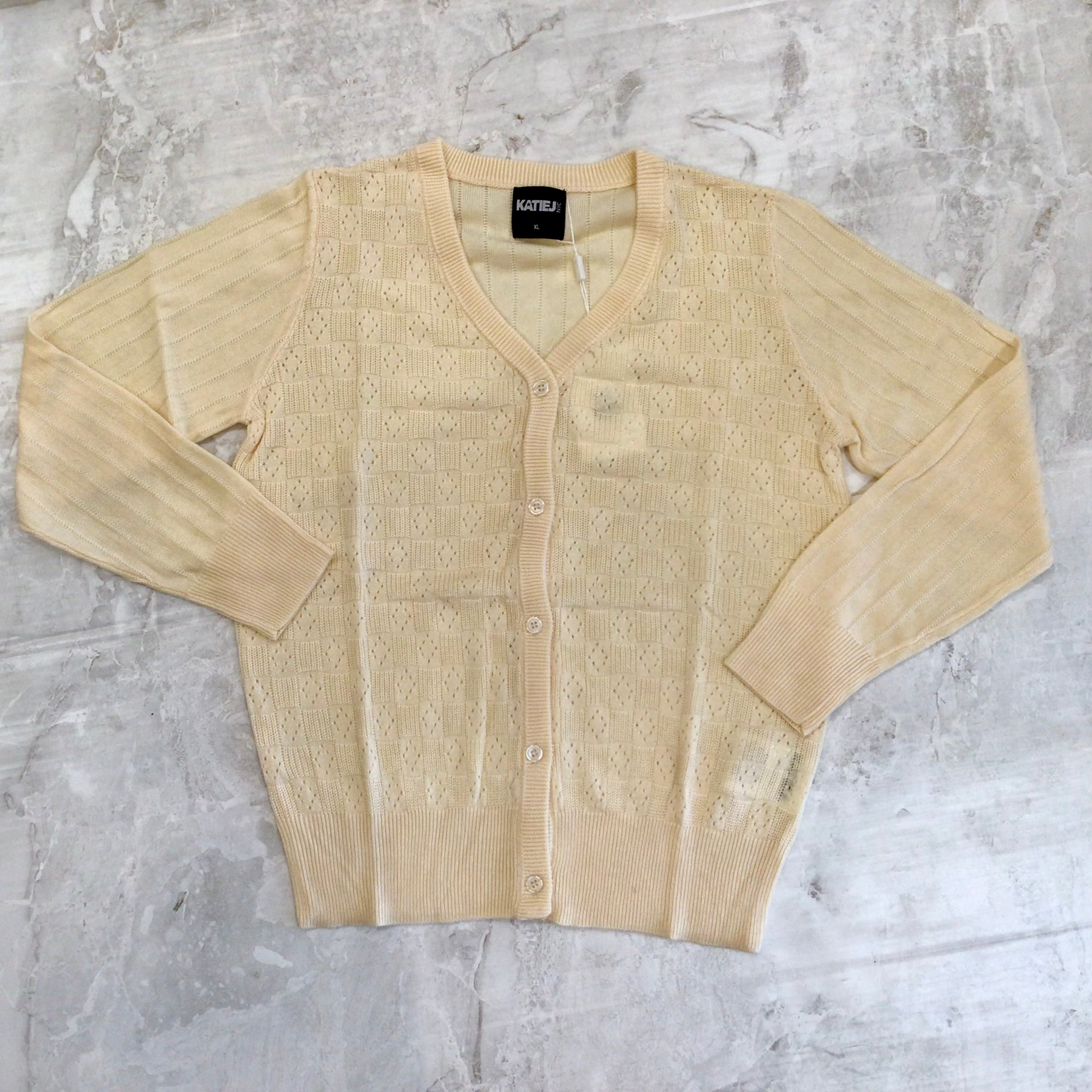 KatieJ Tween Rory Crewneck Cardigan, Oatmeal main image 0