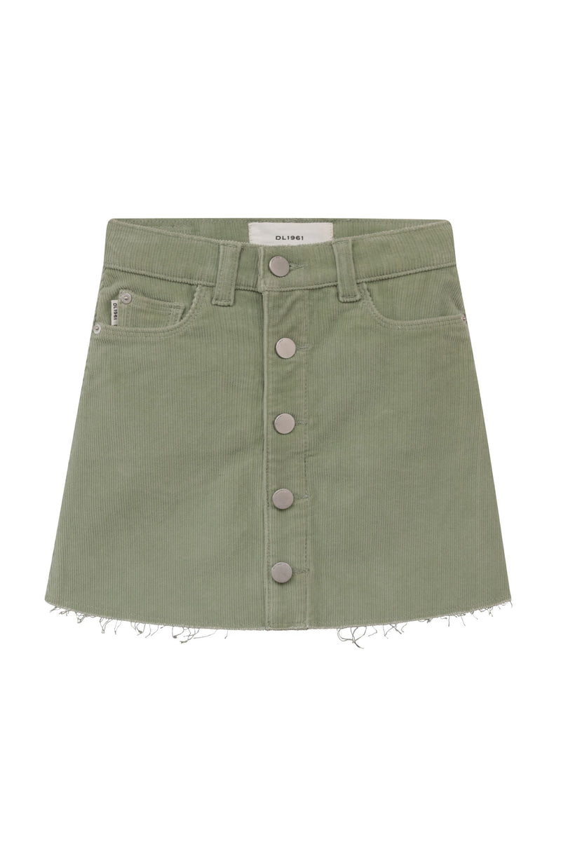 Tween Bottoms | Jenny Mini Skirt- Pistachio Cord| DL 1961