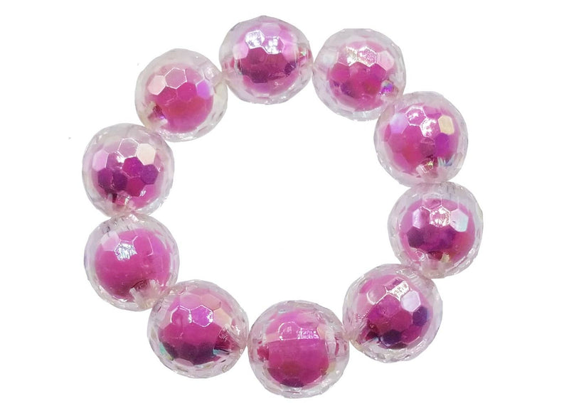 Bracelets | Sparkly Disco Ball- Radiant Raspberry | Bottleblond Jewels