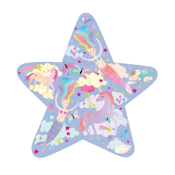 Kids Puzzle | Fantasy 20pc "Star" Shaped| Floss and Rock