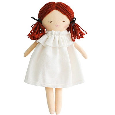 Plush Doll | Mini Matilda Asleep Awake 24cm Ivory | Alimrose - The Ridge Kids