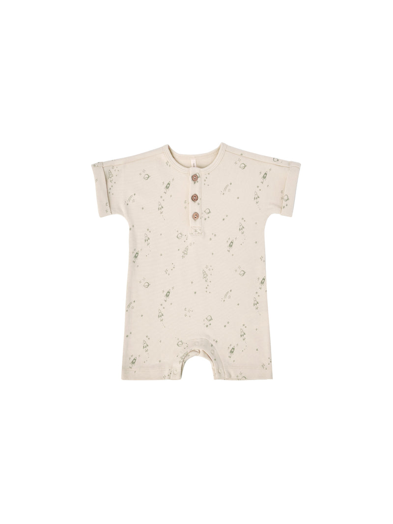 Baby Short Sleeve One-Piece | Space | Quincy Mae