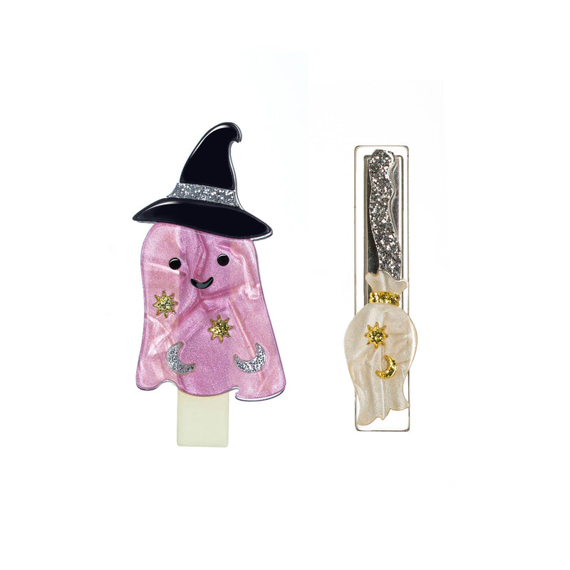 Alligator Hair Clips |  Ghost Pink & Broom Pearlized | Lilies and Roses NY