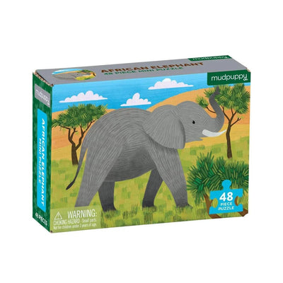 Mini 48 Piece Puzzle | African Elephant | Mudpuppy - The Ridge Kids