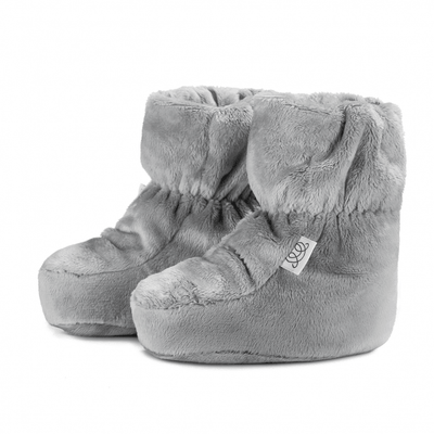 Booties | Faux Fur Cold Weather Booties in Pale Grey | Maylily - The Ridge Kids