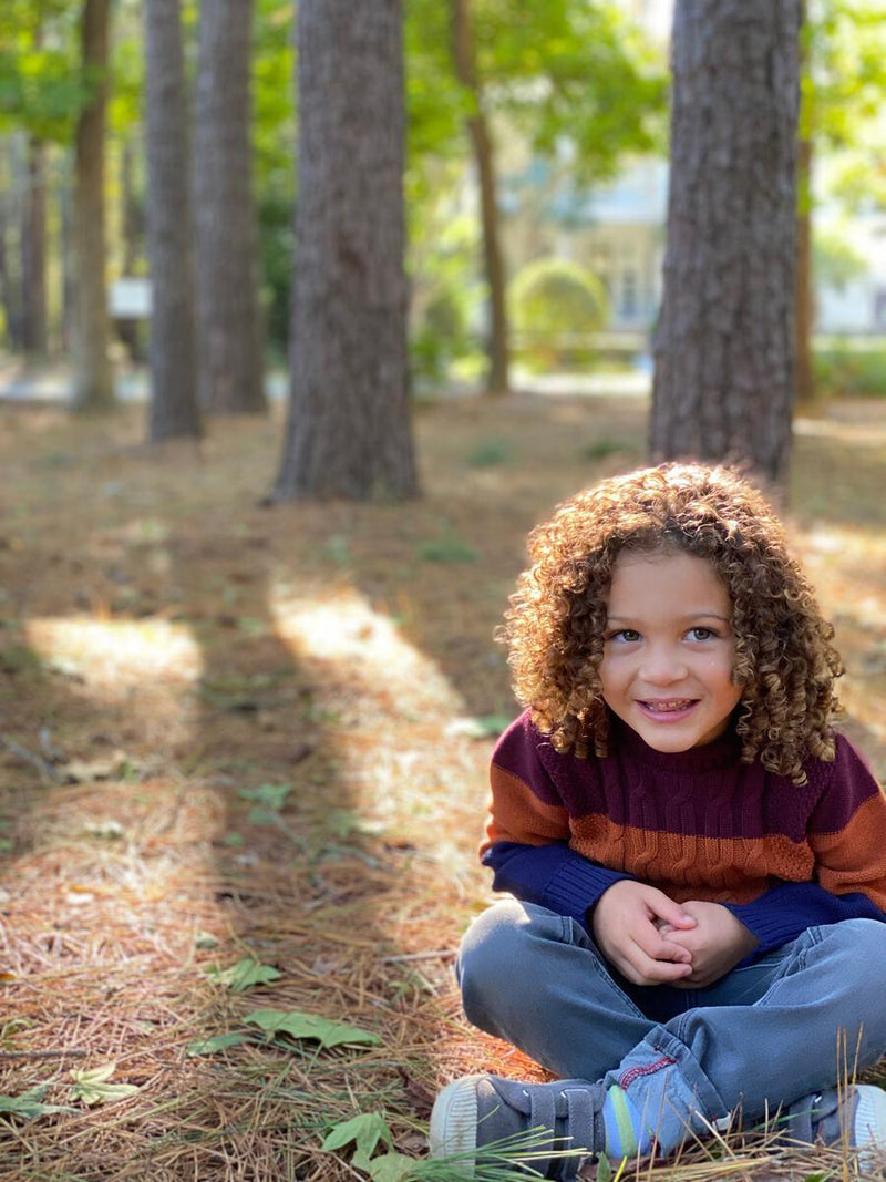 Cotton Chunky Sweater | Chesnee Maroon Rust | Me and Henry - The Ridge Kids