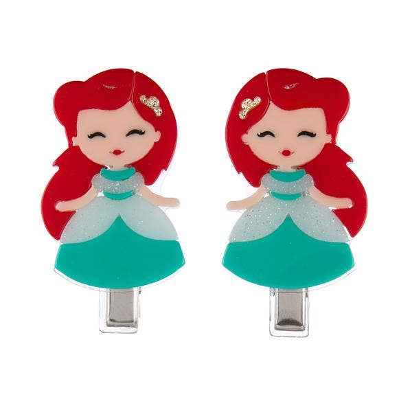 Alligator Hair Clips | Cute Doll- Red Hair | Lilies and Roses NYo