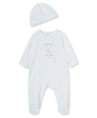 Little Me | Footed Onesie with Hat Set | Welcome to the World - The Ridge Kids