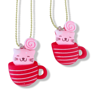Necklace | Hot Drink Red | Holiday Christmas Collection | Pop Cutie - The Ridge Kids