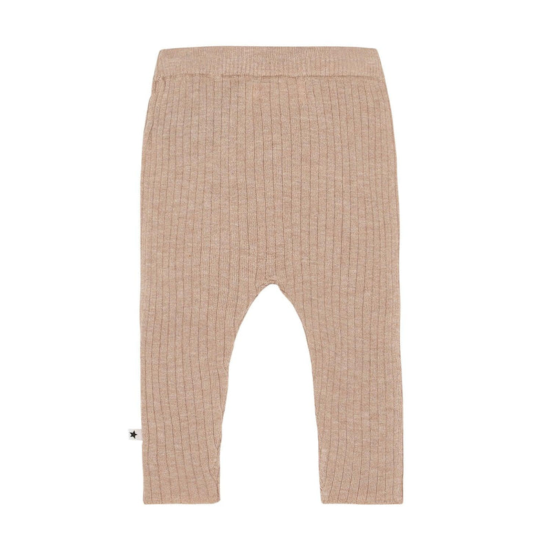 Organic Cotton Shadow Knit Baby Pant | Oatmeal Melange | Molo - The Ridge Kids