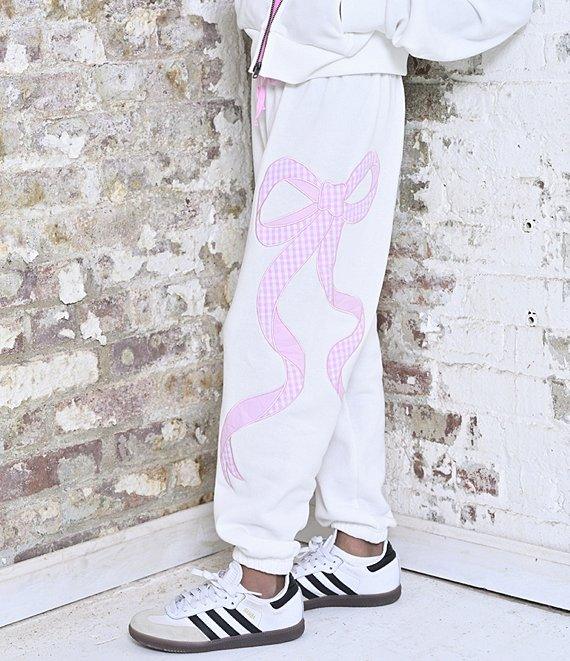 Tween Bottoms | Dylan Joggers - Coquette Bow Seersucker | Katie J NYC
