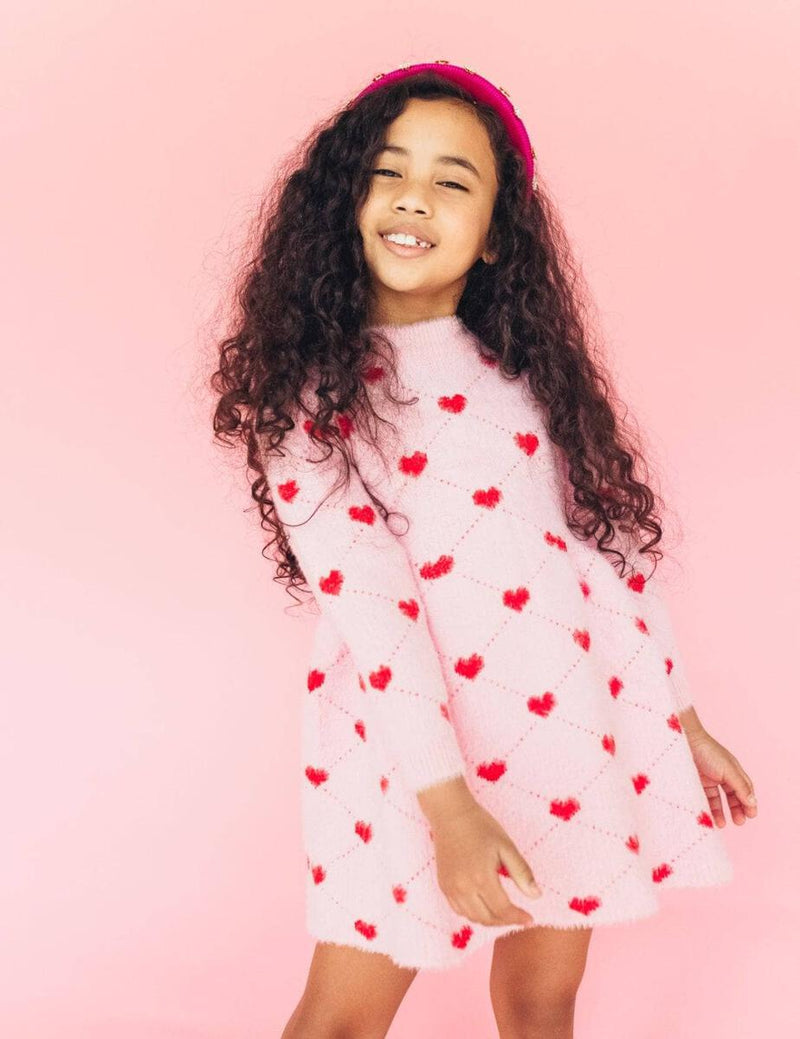 Girls Dresses | Sweetheart Sweater Dress | Lola and The Boys