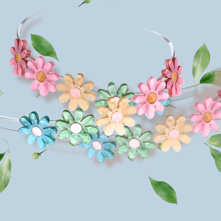 pastel daisy floral headband 
