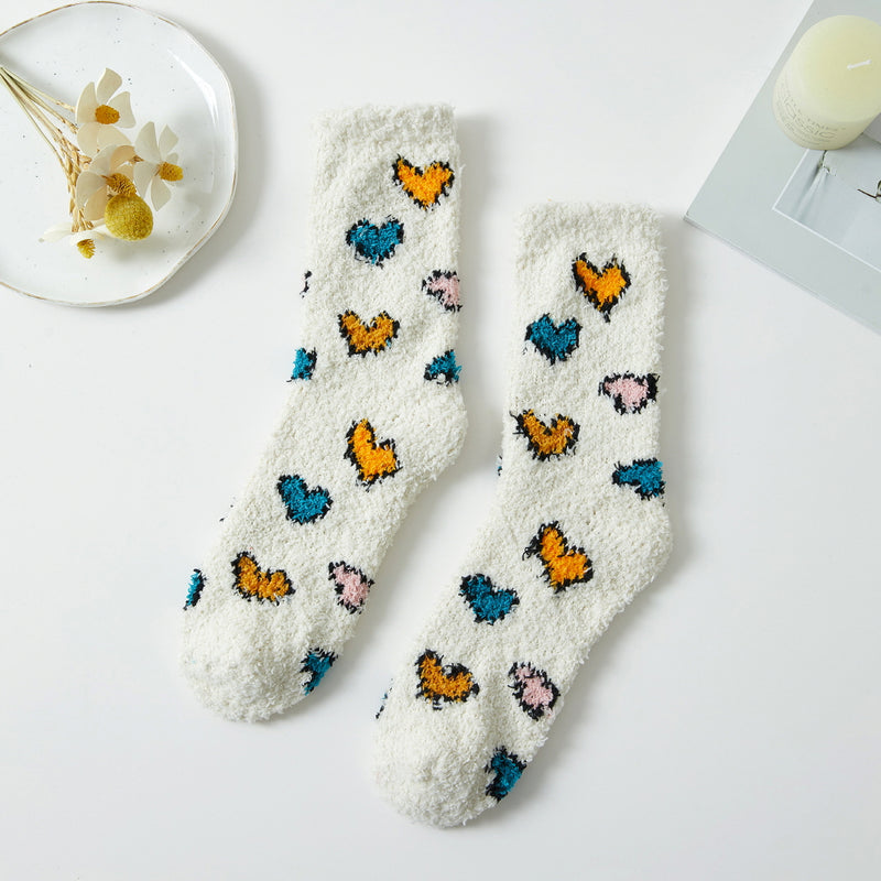 Tween Socks | Heart Patterned Winter Socks | Fashion City