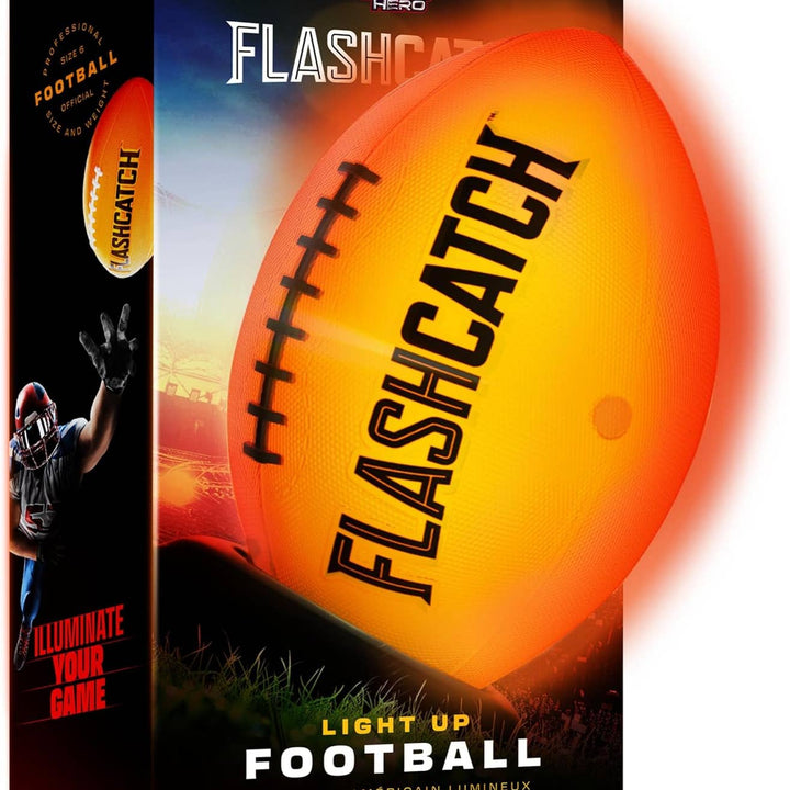 Toys | Light Up Football- Glow in the Dark Ball | Squad Hero