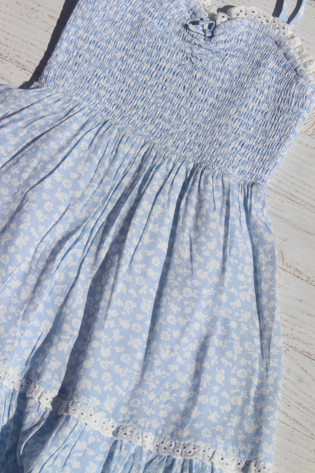 Tween Dresses | Dana Dress- Blue Ditsy Floral | Katie J NYC
