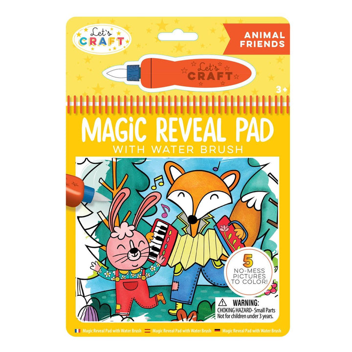 magic reveal pad with water brush in the animal friends theme. 