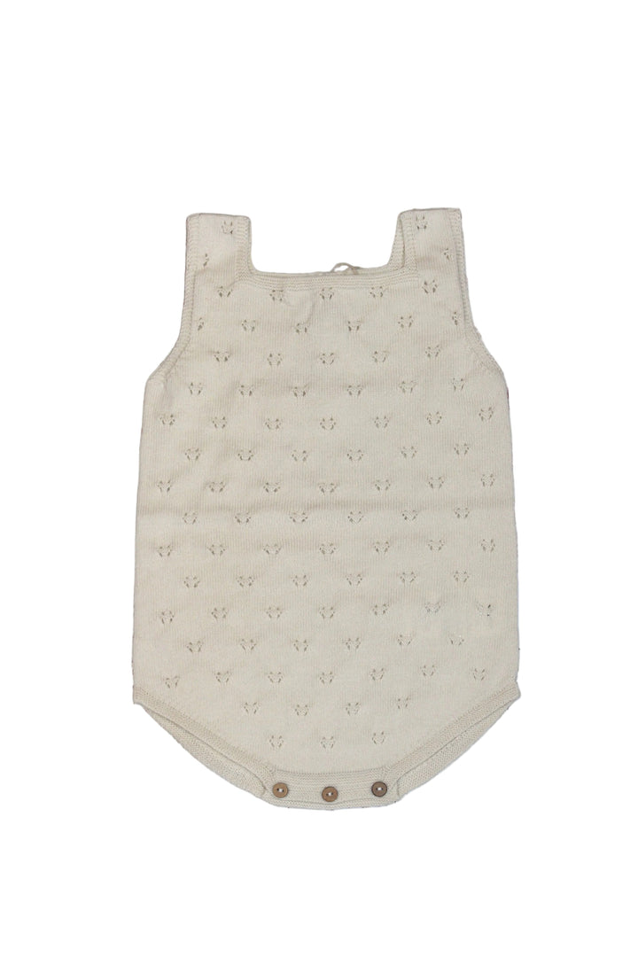 Baby Unisex Jumpsuits and Rompers | Knit Bubble- Cream | Li and Me