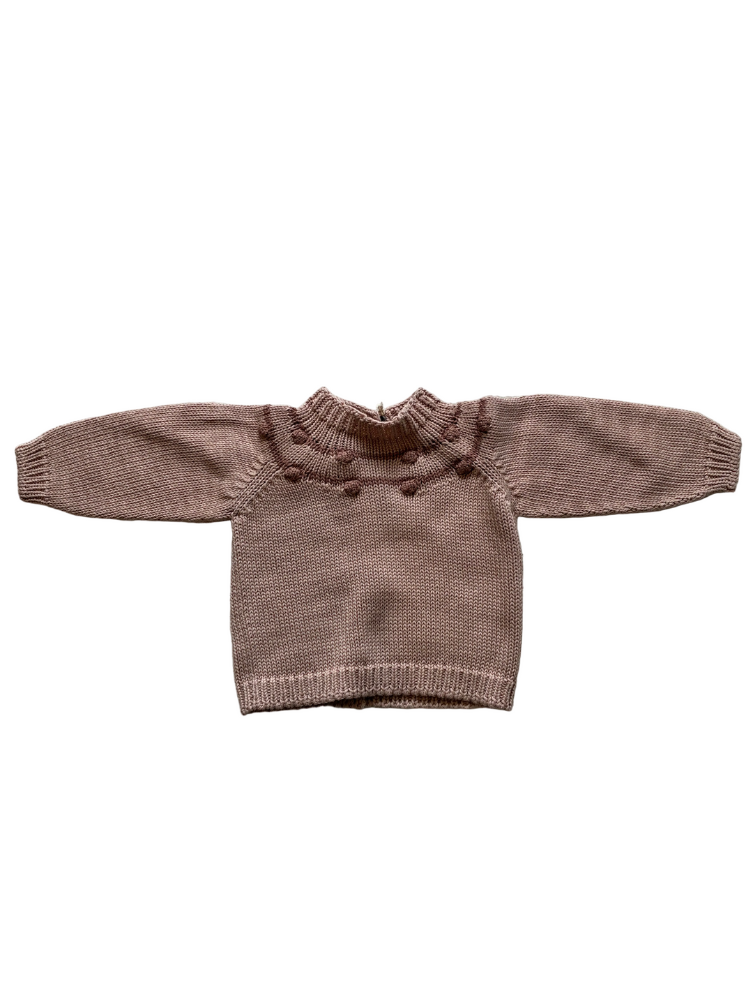 Baby Girl Sweater | Knit Chickpea Sweater - Candy Bloom | Li and Me