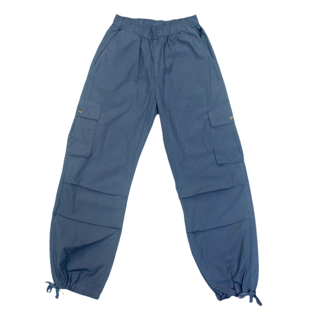 Tween Bottoms | Drawstring Cargo Pant - Indigo Storm | Tenly