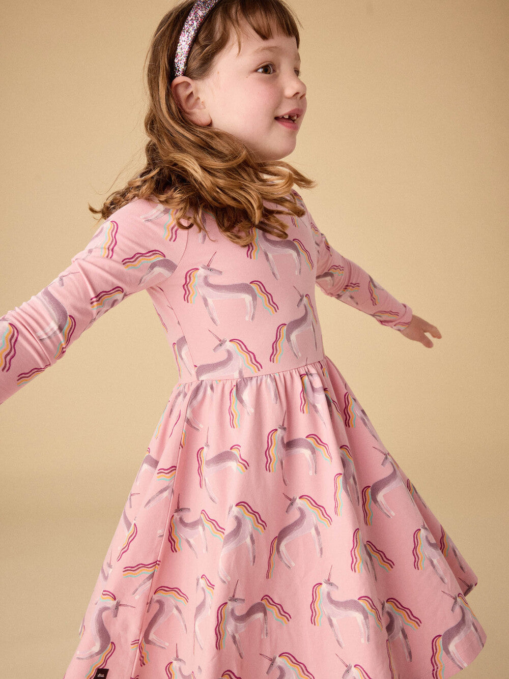 Girls Dresses | Printed Ballet Dress -Rainbow Unicorn | Tea Collection