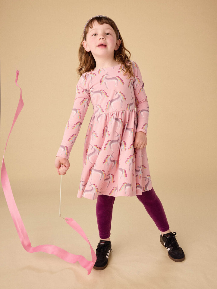 Girls Dresses | Printed Ballet Dress -Rainbow Unicorn | Tea Collection