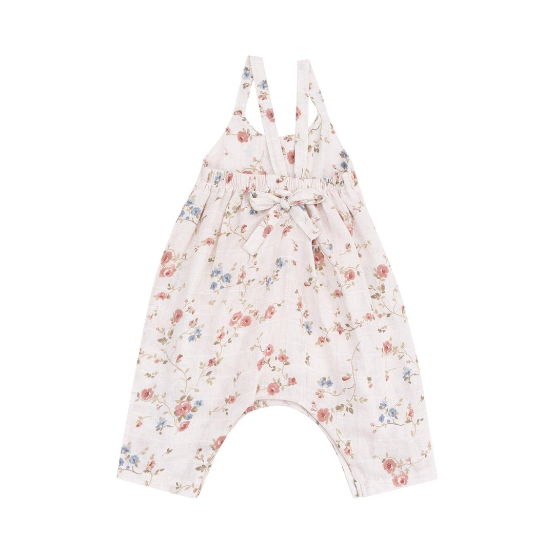 Baby Girl Jumpsuits and Rompers | Tie Back- Climbing Roses | Angel Dear