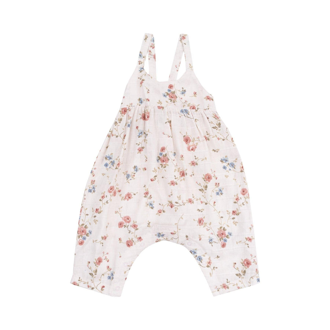 Baby Girl Jumpsuits and Rompers | Tie Back- Climbing Roses | Angel Dear