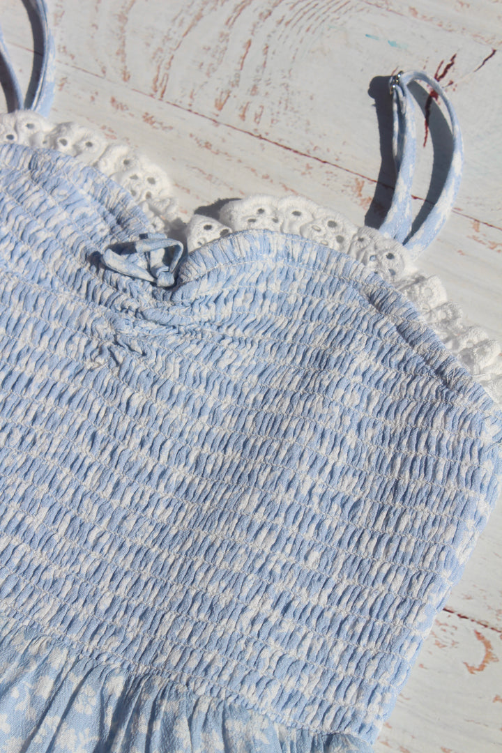 Tween Dresses | Dana Dress- Blue Ditsy Floral | Katie J NYC