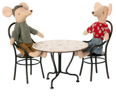 Dollhouse Accessory | Dining Table Set with 2 Chairs | Maileg