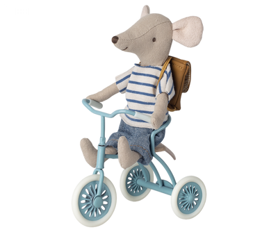 Doll Accessory | Abri a tricycle, Mouse - Petrol blue| Maileg
