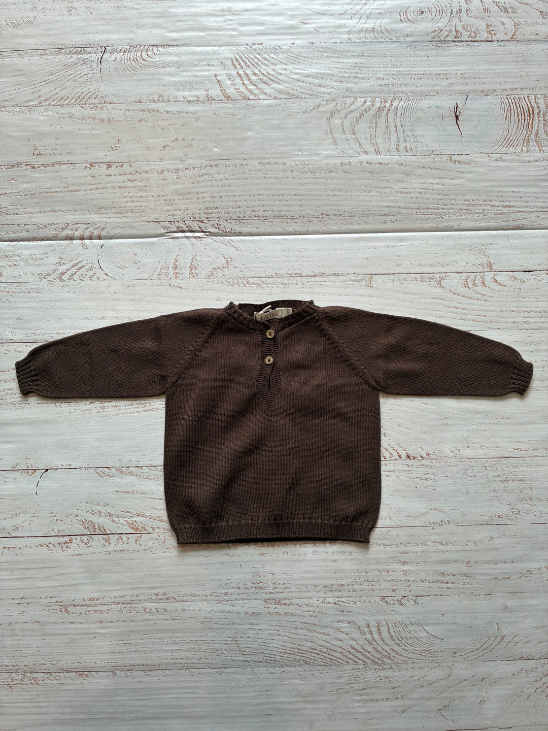 Baby Boy Sweater | Knit Sweater - Coffee | Li and Me