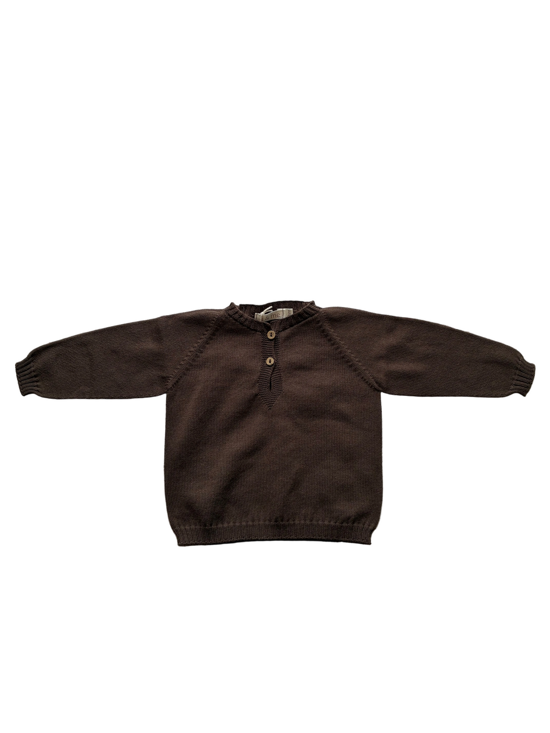 Baby Boy Sweater | Knit Sweater - Coffee | Li and Me