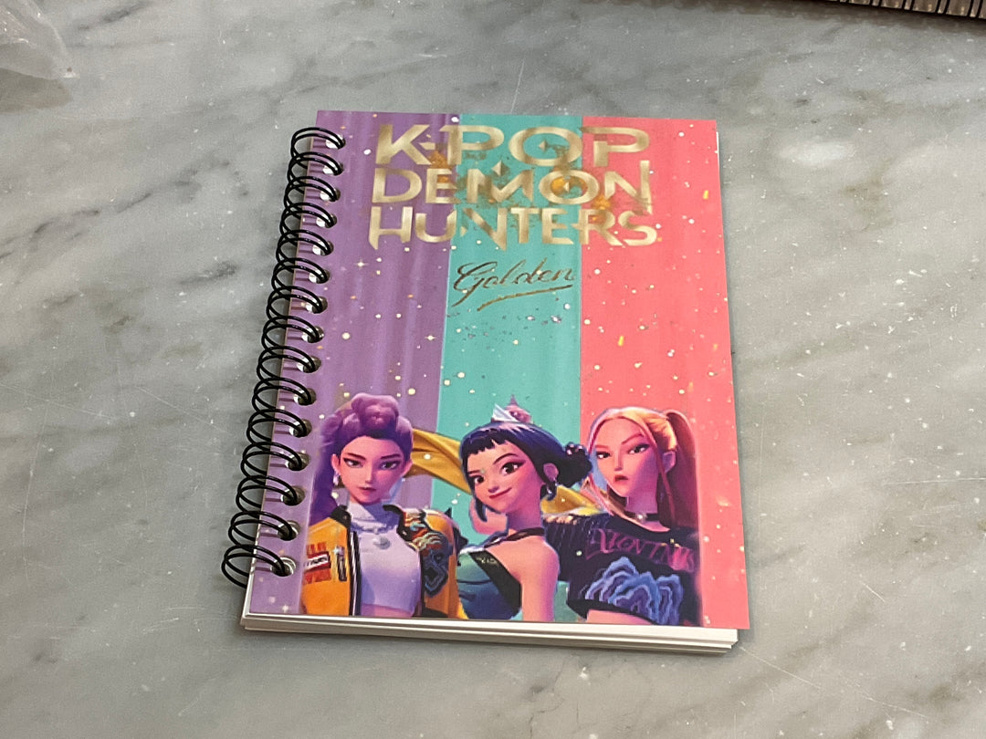 Creative Stationary | K-Pop Demon Hunters Mini Notebook - Golden | Little Trendy