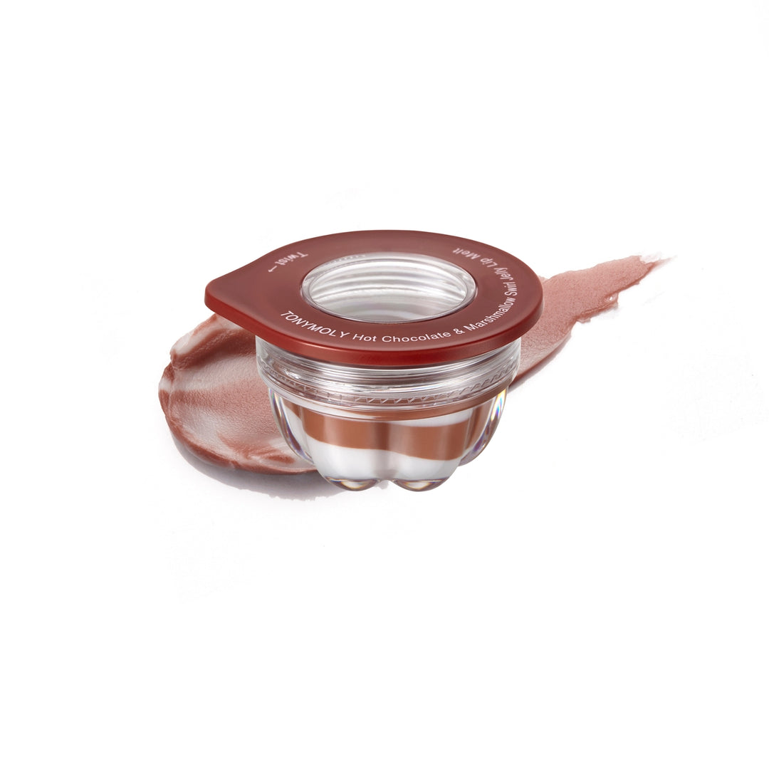 Clear container with red lid on a white background