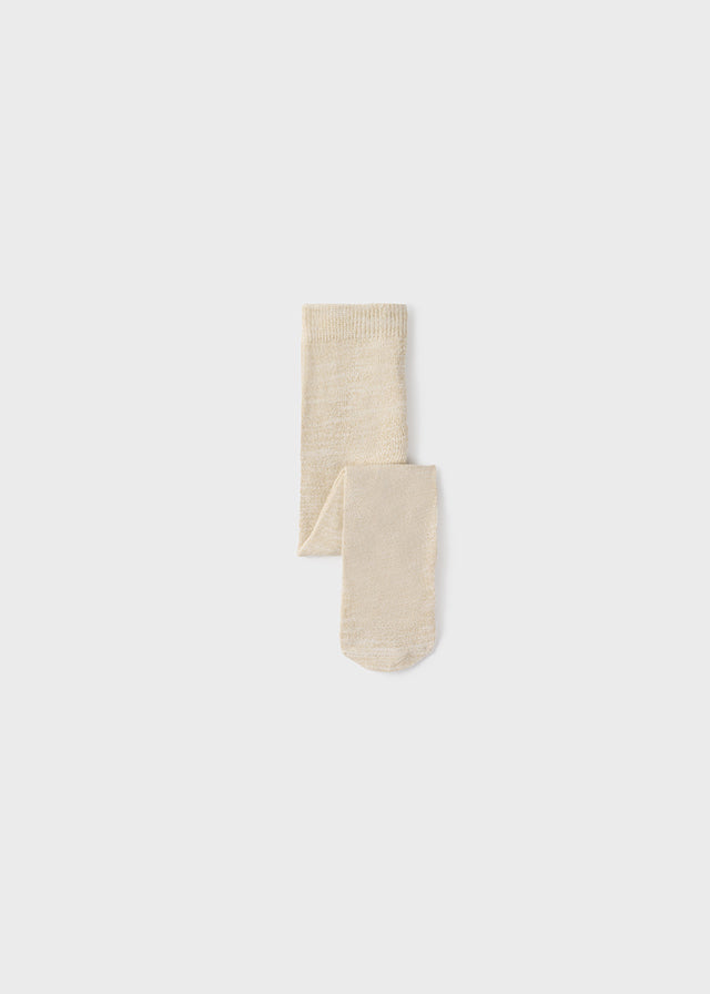 Hat | Lurex Tights- Beige | Mayoral