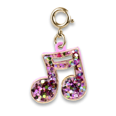 Charms | Gold Glitter Music Note Charm| Charm It!