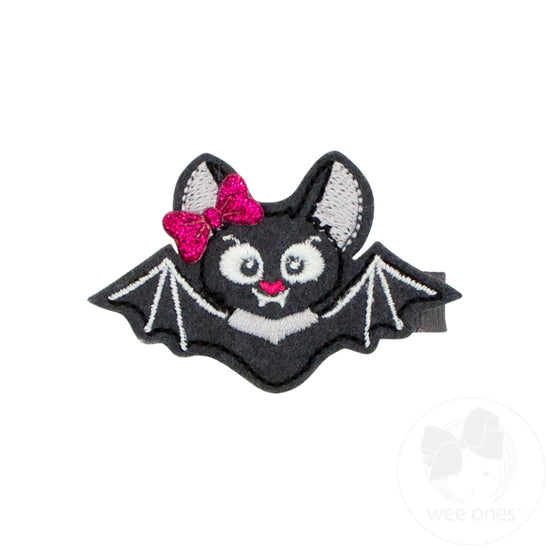 Alligator Clip | Embroidered Bat | Wee Ones