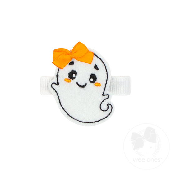 Alligator Clip | Embroidered Ghost | Wee Ones