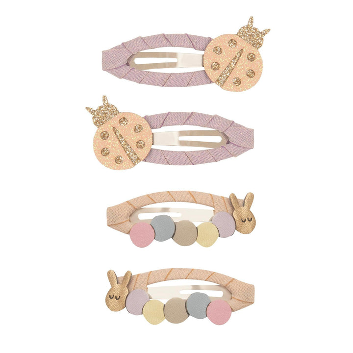 snap clip set: lady bugs  on one set and caterpillars on the other set. 