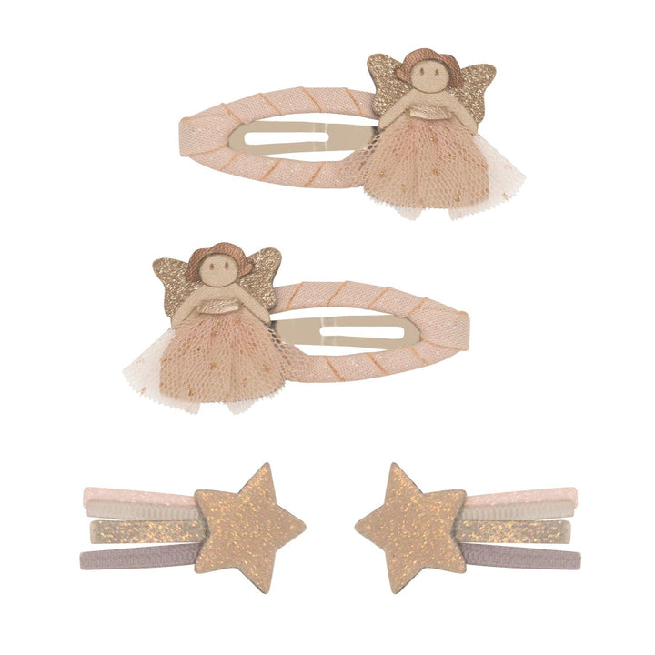 clip set, 4 pieces: 2 fairies and 2 shooting stars- all in pastels. 