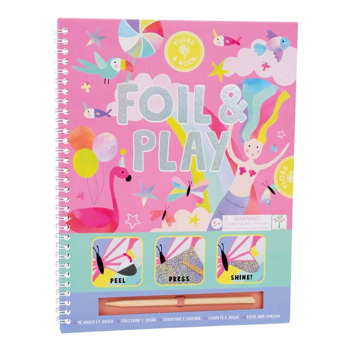 foil and play arts and crafts book in a mermaid and unicorn theme