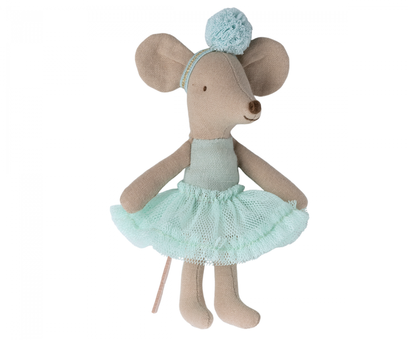 Heirloom Toys | Ballerina Mouse: Little Sister -Mint | Maileg