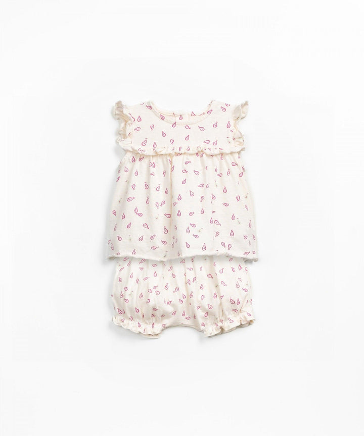 Baby Girl Sets | 2 PCS: Printed Pink Fruit | Play Up
