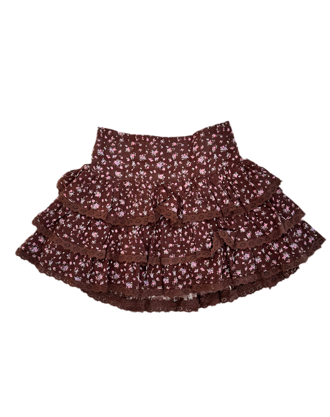 Tween Bottoms | Melody Skirt- Chocolate Floral | Katie J NYC